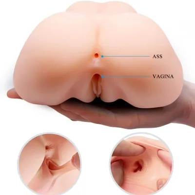 Realistic vaginal and anal dual vibration
