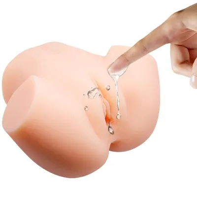 Realistic vaginal and anal dual vibration
