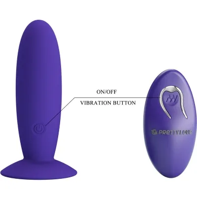 Anal vibrator with remote control, violet – Pretty Love Youth