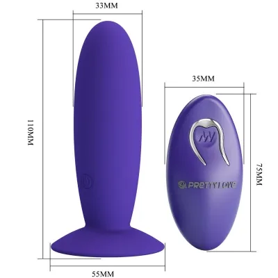 Anal vibrator with remote control, violet – Pretty Love Youth