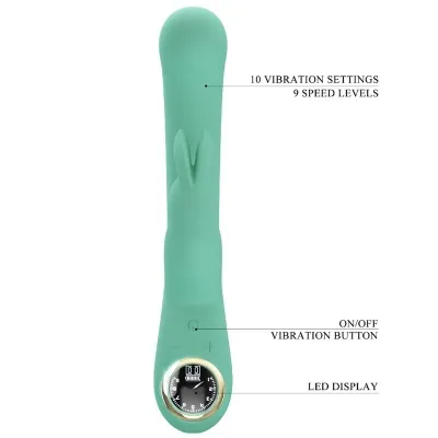 Lamar Rabbit Vibrator Green | Pretty Love