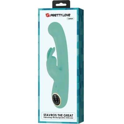 Lamar Rabbit Vibrator Green | Pretty Love