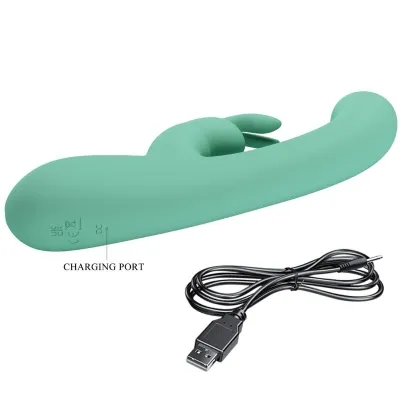 Lamar Rabbit Vibrator Green | Pretty Love