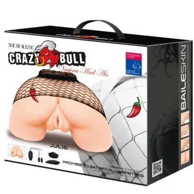 Vagina and Anus Masturbator with Vibration – Crazy Bull