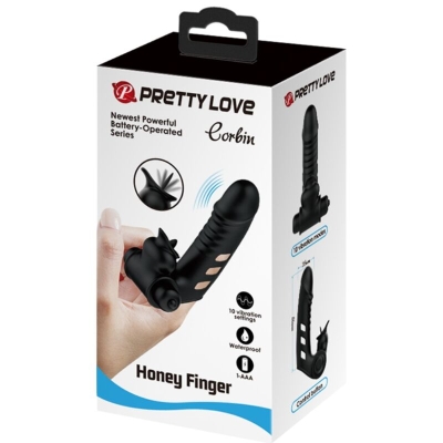 Corbin Schwarze Vibrator Fingerabdeckung | Pretty Love
