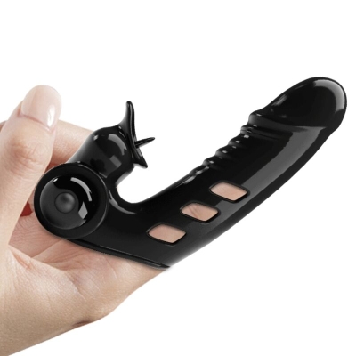 Corbin Schwarze Vibrator Fingerabdeckung | Pretty Love