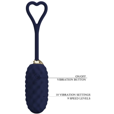 Vivian Blue Vibrations Ei Mit Fernbedienung | Pretty Love