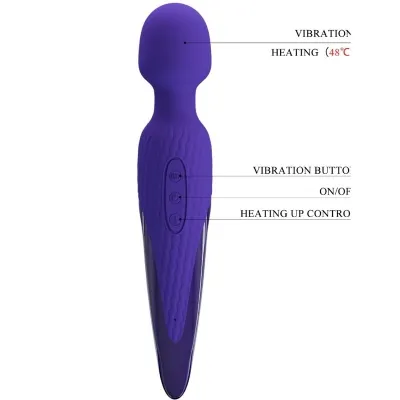 Antony Youth Wand Vibrator Violet Heat Effect – Pretty Love
