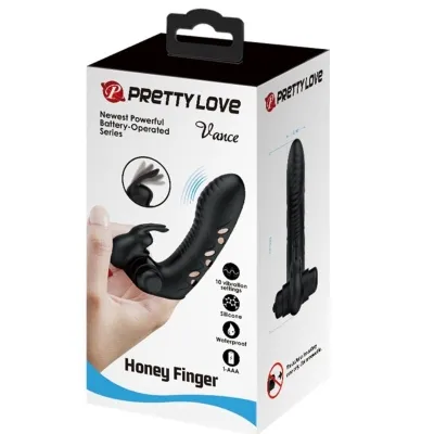 Vance Black Rabbit Vibrator Fingerabdeckung – Pretty Love