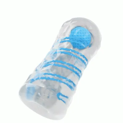 Small Masturbator with Blue Spirals – Pretty Love