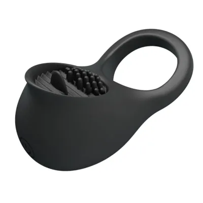 Vibrating Penis Ring with Black Tongue – Pretty Love
