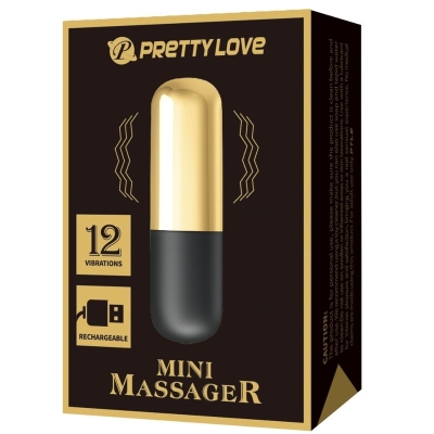 Goldener Wiederaufladbarer Kugelvibrator | Pretty Love