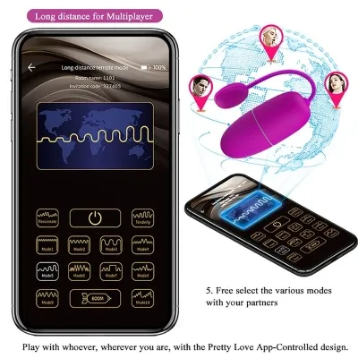 Vibrating Nymph Egg, App Controlled, Purple – Pretty Love