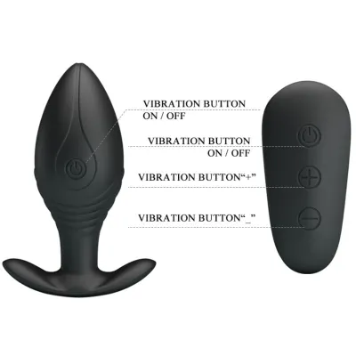 Regina anal plug vibrator black – Pretty Love