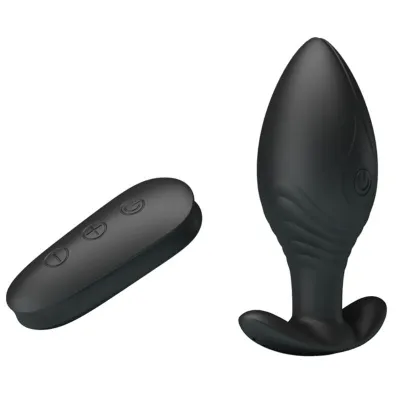 Regina anal plug vibrator black – Pretty Love