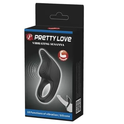 Susanna Vibrating Penis Ring Black – Pretty Love