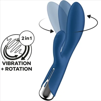 Spinning Rabbit 1 Clitoral and G-Spot Stimulator Blue | Satisfyer
