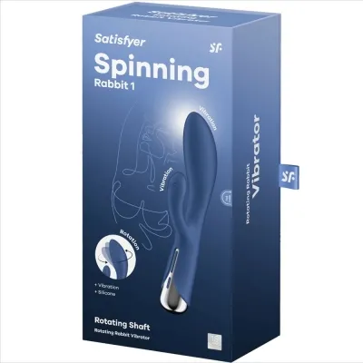 Spinning Rabbit 1 Clitoral and G-Spot Stimulator Blue | Satisfyer