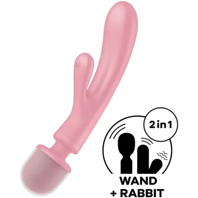Triple Lover Rabbit Vibrator Massager Rosa – Satisfyer