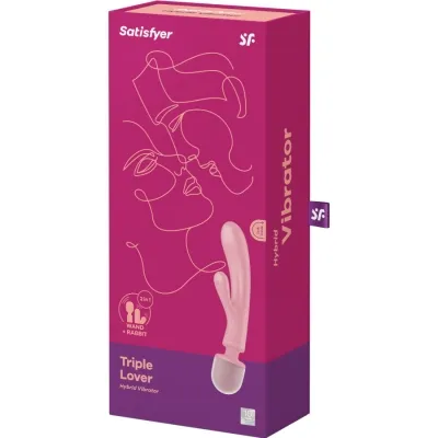 Triple Lover Rabbit Vibrator Massager Rosa – Satisfyer