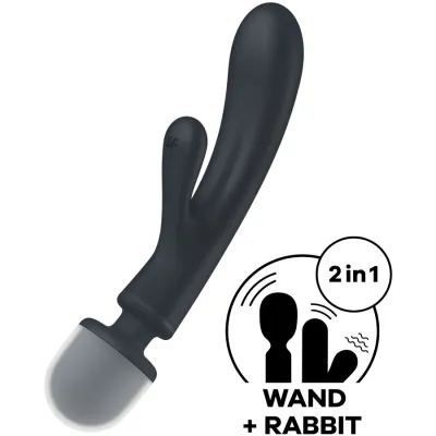 Triple Lover Rabbit Vibrator Massager Gray – Satisfyer