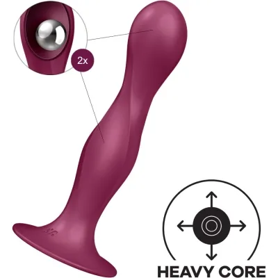 Double Ball-R silicone dildo garnet – Satisfyer