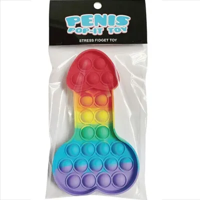 Mehrfarbiges Pop It Penis Anti Stress Spielzeug – Kheper Games