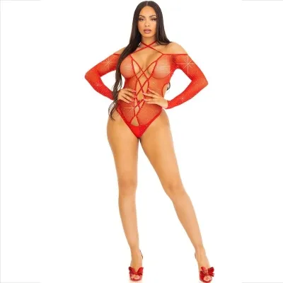 Krotloser Körper Mit Rotem Glanz – Leg Avenue