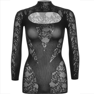 Minikleid Mit Spitze Langarm Rot | Leg Avenue