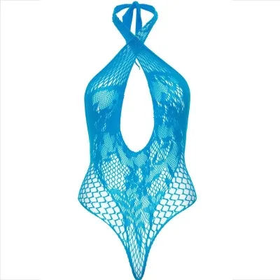 Teddy Halter with Lace Blue – Leg Avenue