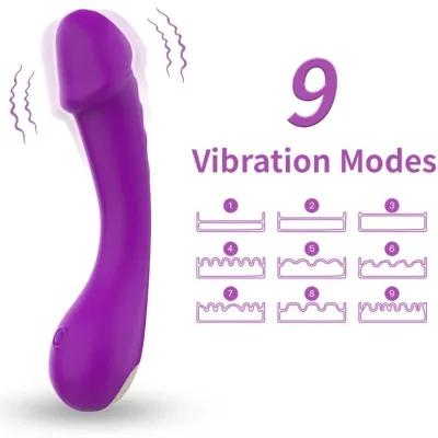 Dildo Silicone Vibrator G - Spot Purple | Armony