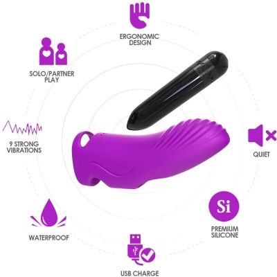 Aurora Fingervibrator Fuchsia
