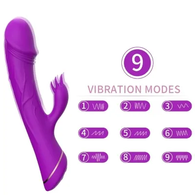 Purple vibrator with nine vibration modes, represented by symbols on the right.