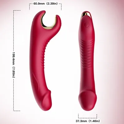 Prince Dildo Vibrator & Rotator Red | Armony
