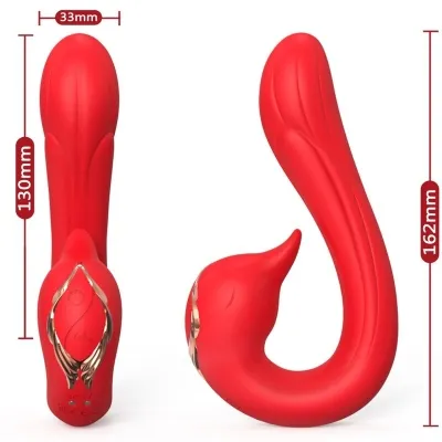 Dolphin Vibrator Multiposition & Heat Effect Red | Armony
