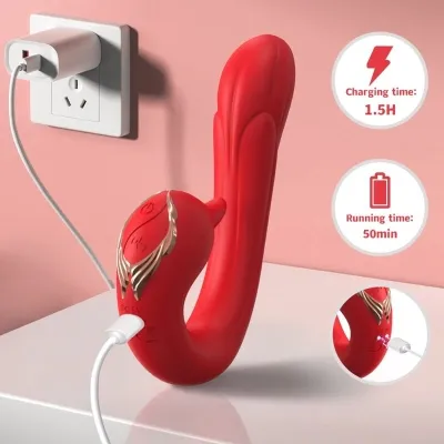 Dolphin Vibrator Multiposition & Heat Effect Red | Armony