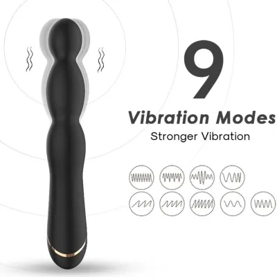 Bamboo Vibrator Adjustable Black | Armony