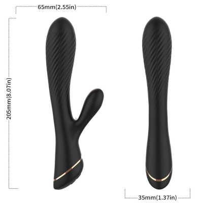 Silikon Rabbitvibrator Schwarz | Armony