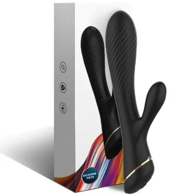 Silicone Rabbit Vibrator Black | Armony