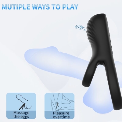 Doble Anillo Vibrator Schwarz  –  Armony