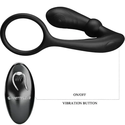Warren Black Anal Ring & Vibrator – Pretty Love
