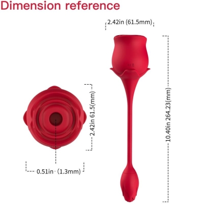Rose Clitoral Suction Device Red | Armony
