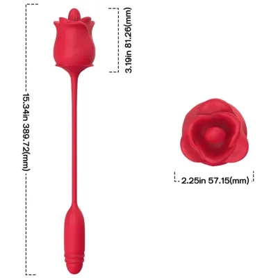 Rose Stimulator & Vibrator Red | Armony