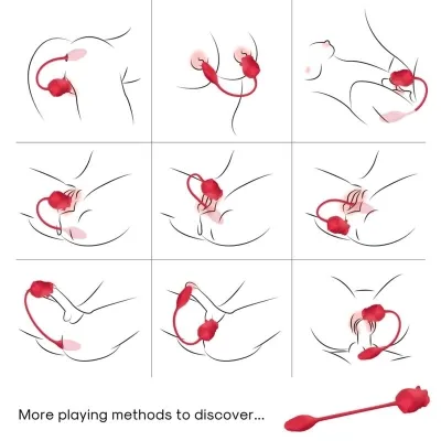 Rose Stimulator & Vibrator Red | Armony