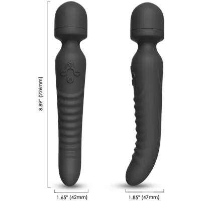 Mission Massager & Vibrator with Heat Effect, Black – Armony
