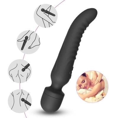 Mission Massager & Vibrator with Heat Effect, Black  –  Armony
