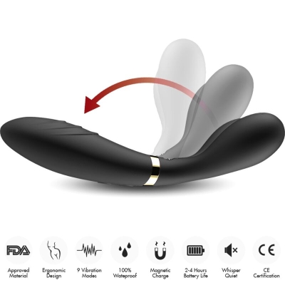 Y-Wand Massagegerät & Vibrator Schwarz  –  Armony