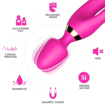 Rabbit Fuchsia Massager & Vibrator  –  Armony