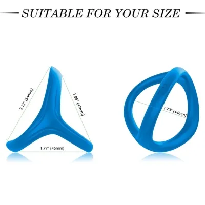 Safe Double Silicone Ring Blue – Armony