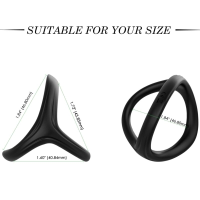 Safe Double Silicone Ring Black  –  Armony